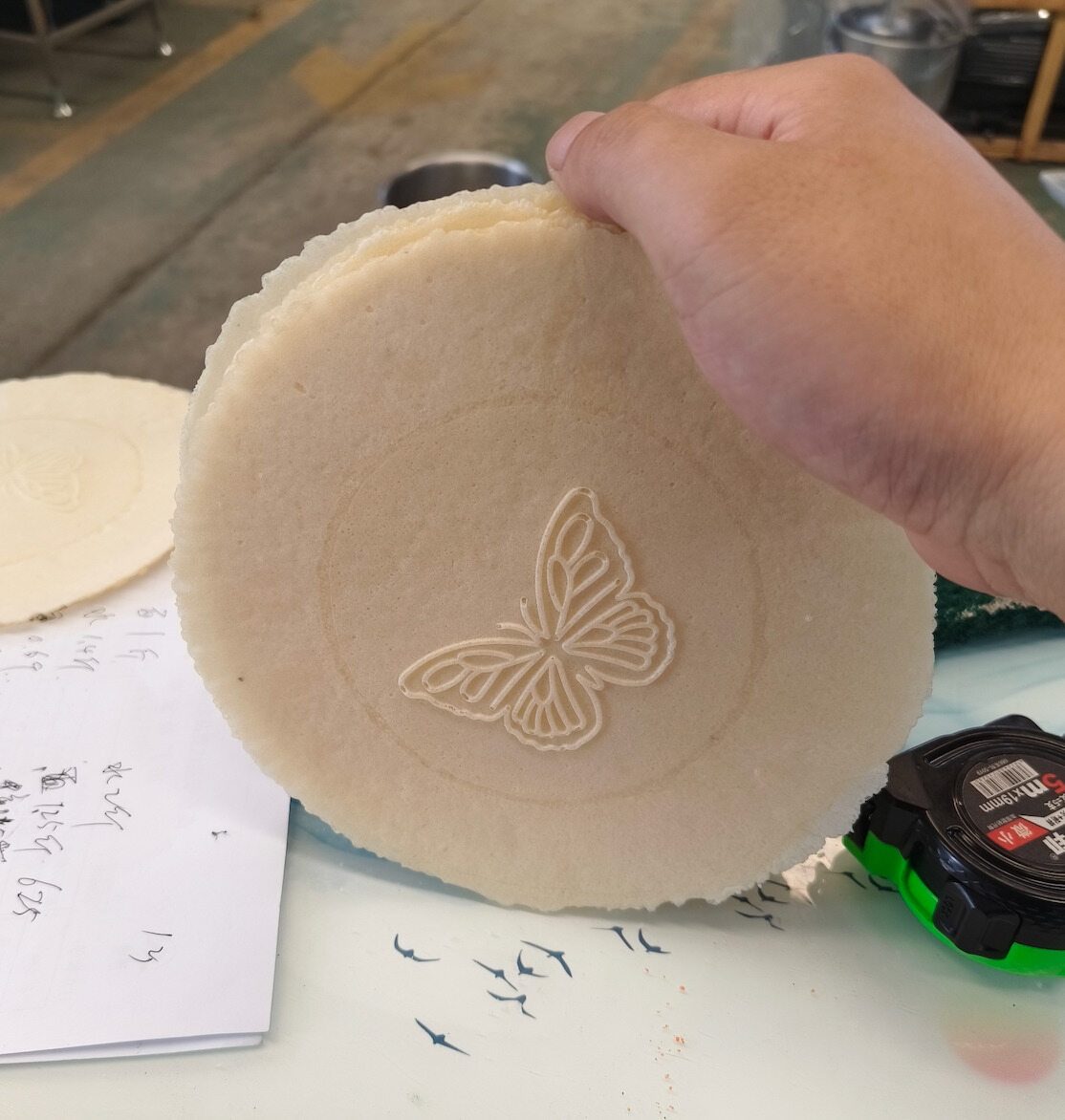 Patterned wafer sheet sample.